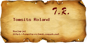 Tomsits Roland névjegykártya