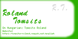 roland tomsits business card